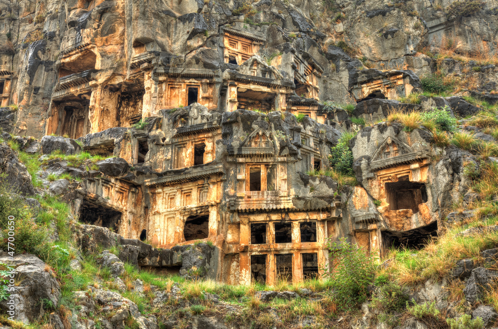 Lycian Rock Tomb in ancient Myra, HDR