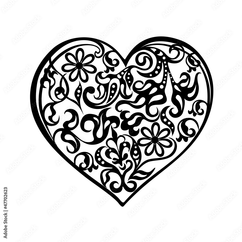 Heart tattoo black Heart tattoo black