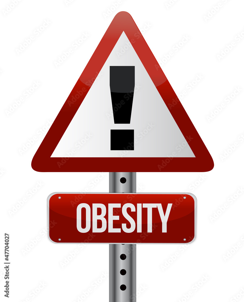 road traffic sign with an obesity concept road traffic sign with an obesity concept