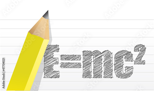 Plakat w ramie e=mc2 illustration design