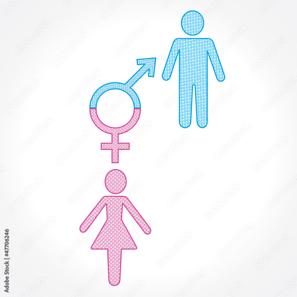 male and female show equality stock vector male and female show equality stock vector