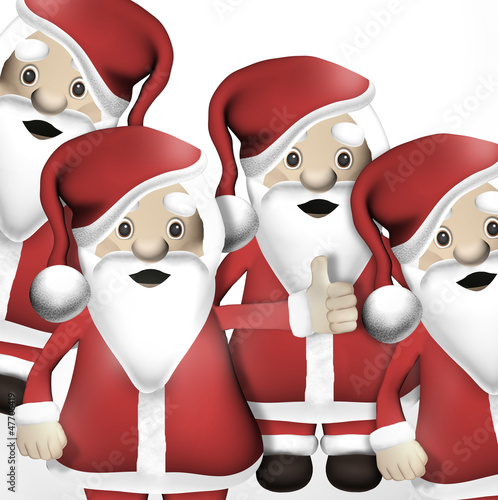 Weihnachtsmänner Daumen hoch