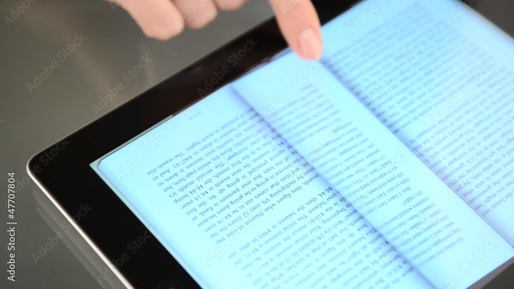Pages of e-book on the tablet computer Pages of e-book on the tablet computer