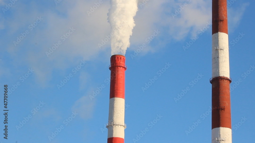 Thermal power plant, the smoke from the chimney. Thermal power plant, the smoke from the chimney.