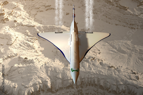 Concorde beim Überflug der Alpen photo