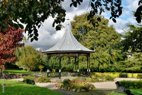 Bandstand in gardens, Grange-Over-Sands, Cumbria