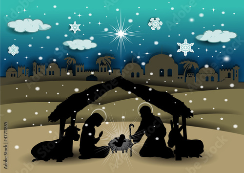 Crib collage black silhouettes