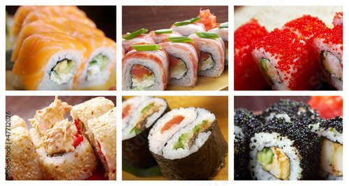 Food set Japanese Cuisine - Sushi Roll