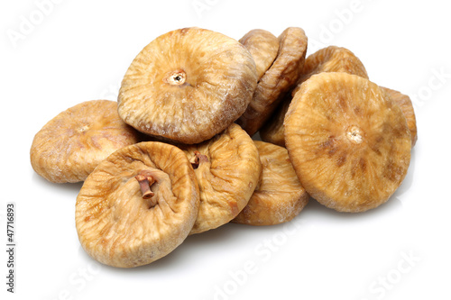 Dried figs isolated on white