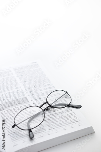 めがね　黒メタル　辞書