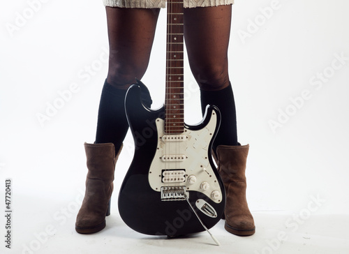 Obraz na plátně Femme qui aime le rock