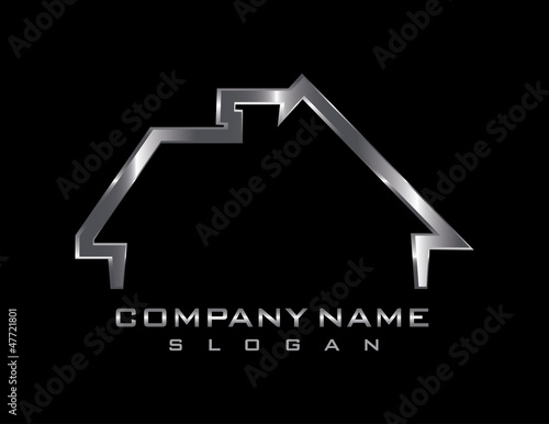 metallic house logo
