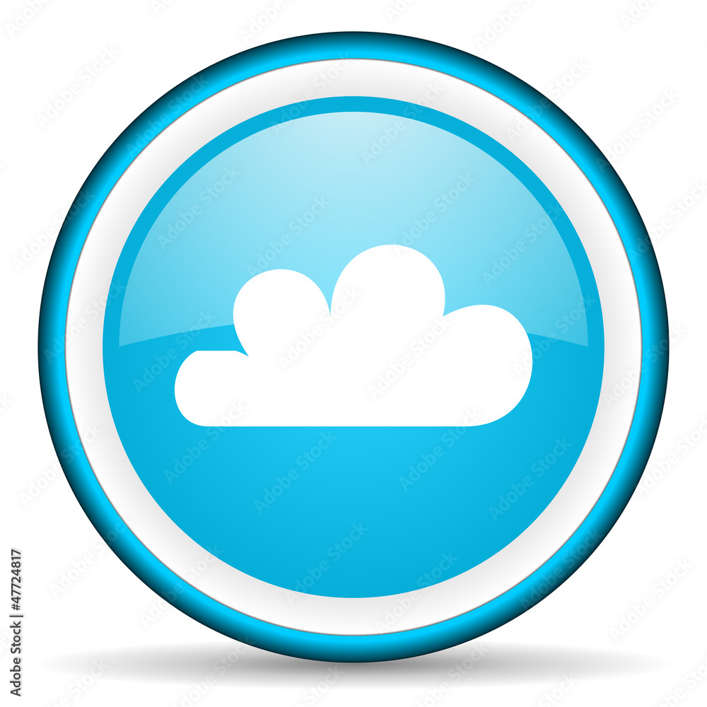 weather forecast blue glossy icon on white background weather forecast blue glossy icon on white background