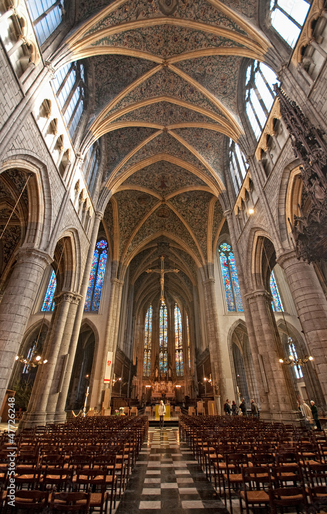 Interior of a nice medieval cathedral