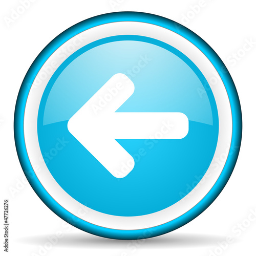 Free Download arrow left blue glossy icon on white background - GFXLoad