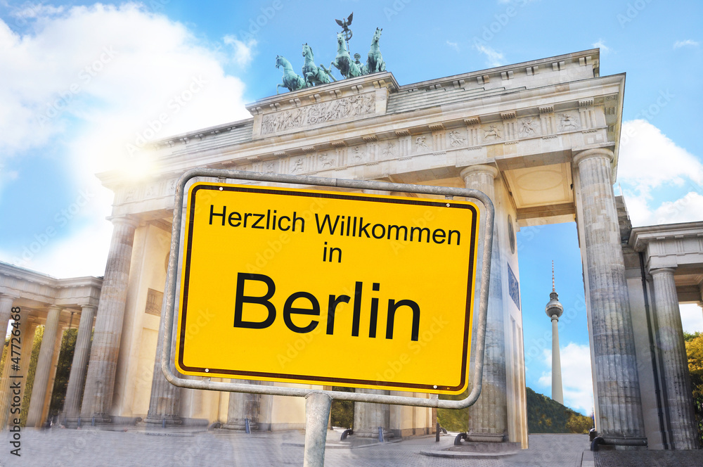 Obraz premium herzlich willkommen in berlin
