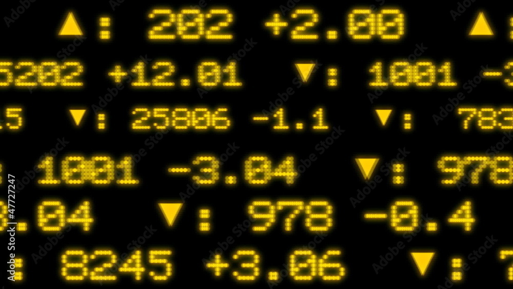 Display of Stock Exchange Display of Stock Exchange