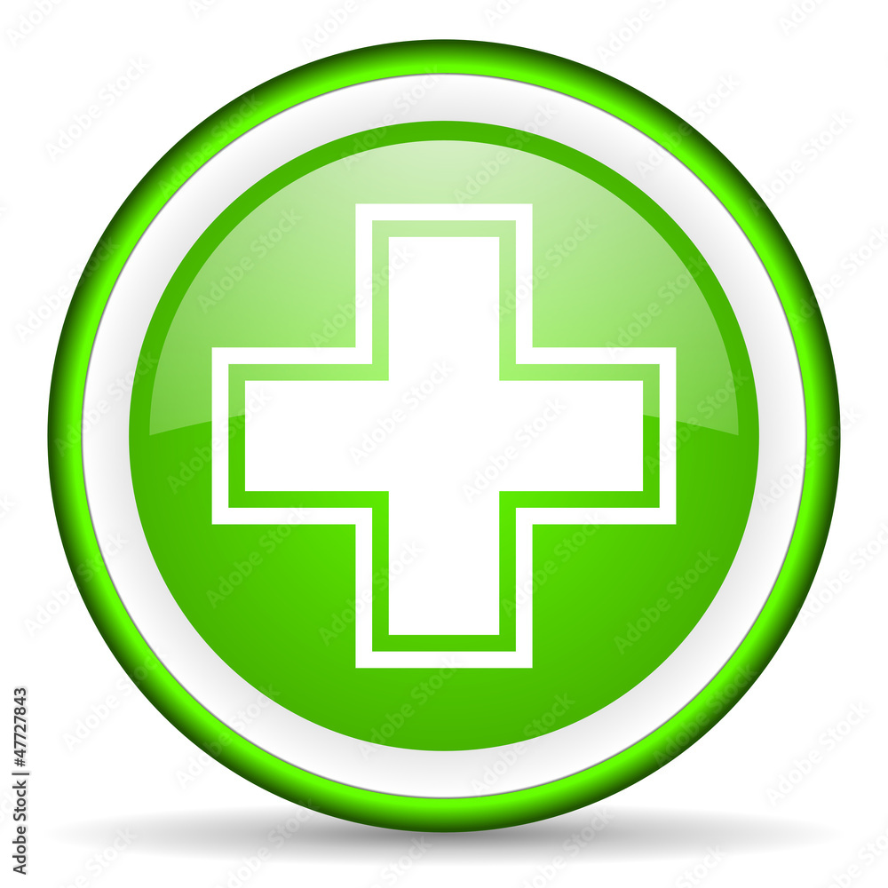 pharmacy green glossy icon on white background pharmacy green glossy icon on white background