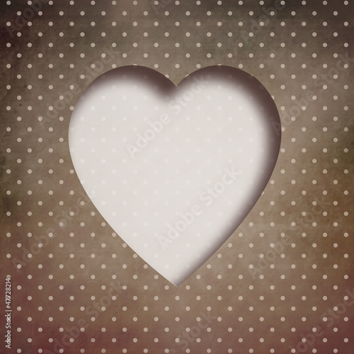 Valentine background: heart over retro texture