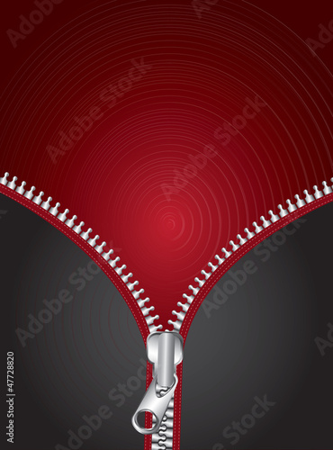 half open zipper