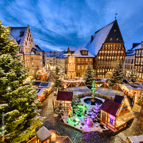 Weihnachtsmarkt in Hildesheim, Deutschland