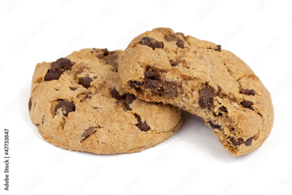 Cookies auf weissem Hintergrund Cookies auf weissem Hintergrund