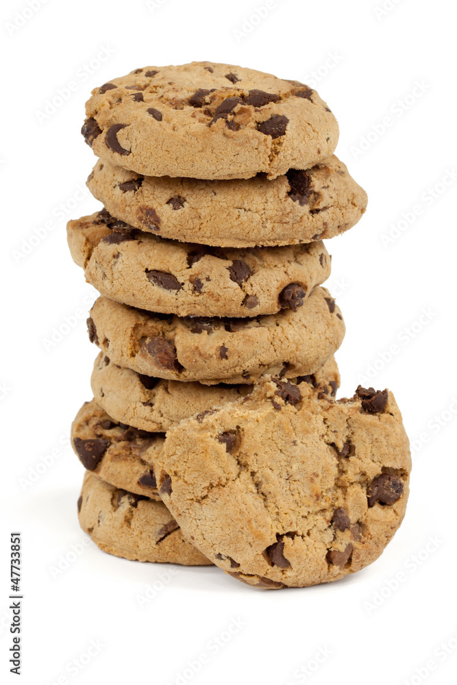Cookies auf weissem Hintergrund Cookies auf weissem Hintergrund
