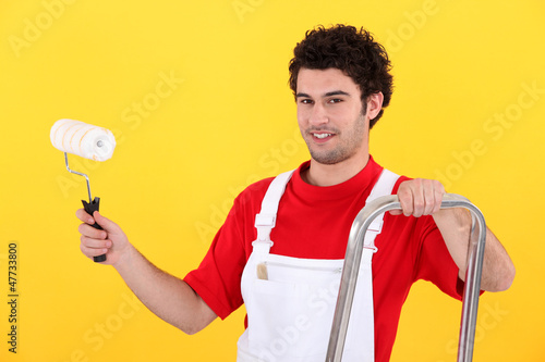 Painter on a ladder