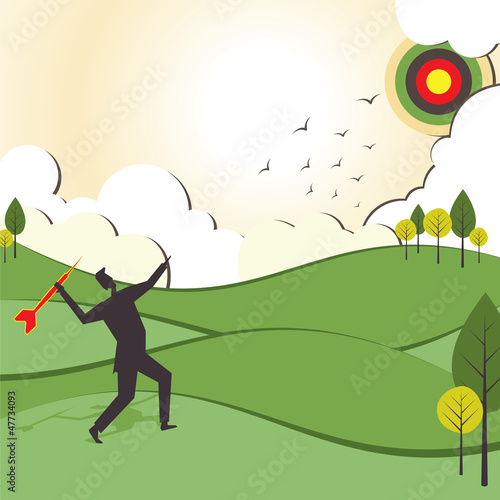 businessmen hit the focus stock vector