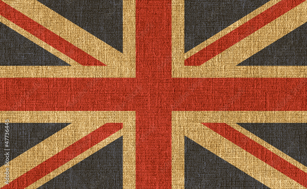 Fototapeta premium Textured UK flag