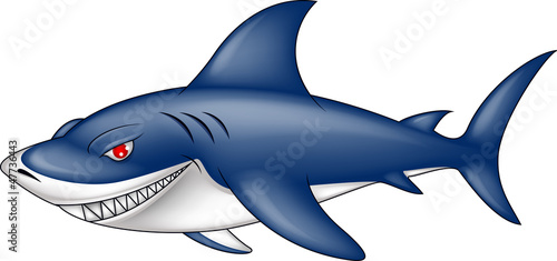 angry blue shark
