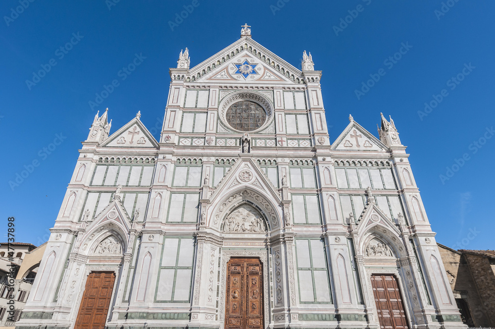 The Basilica of the Holy Cross in Florence, Italy