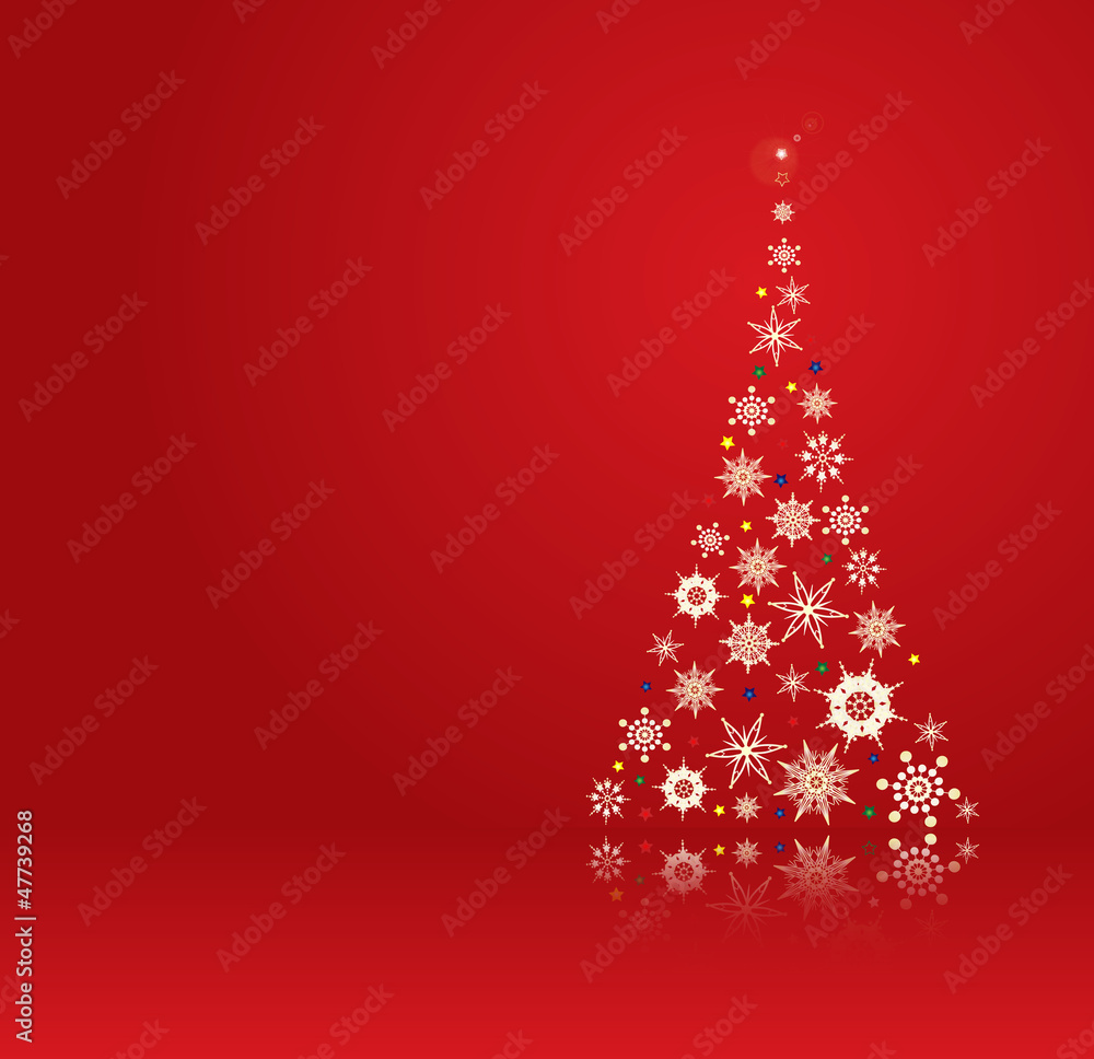 Christmas tree with snowflakes Christmas tree with snowflakes