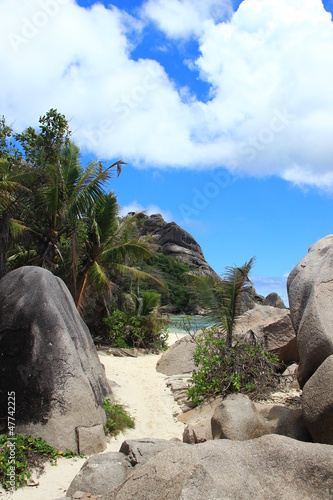 Plage de rêve aux Seychelles