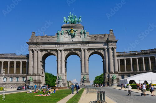 Arch of Cinquantenaire park in Brussels, Belgium