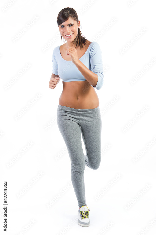 beautiful brunette woman practicing fitness beautiful brunette woman practicing fitness