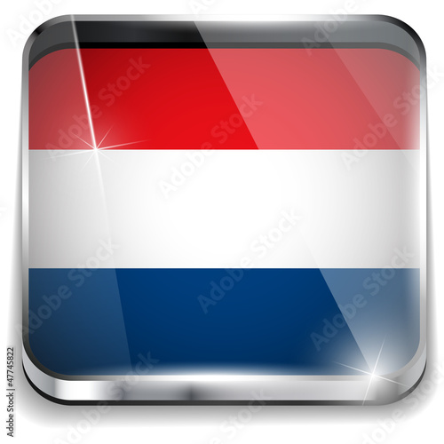 Free Download Netherlands Flag Smartphone Application Square Buttons - GFXLoad