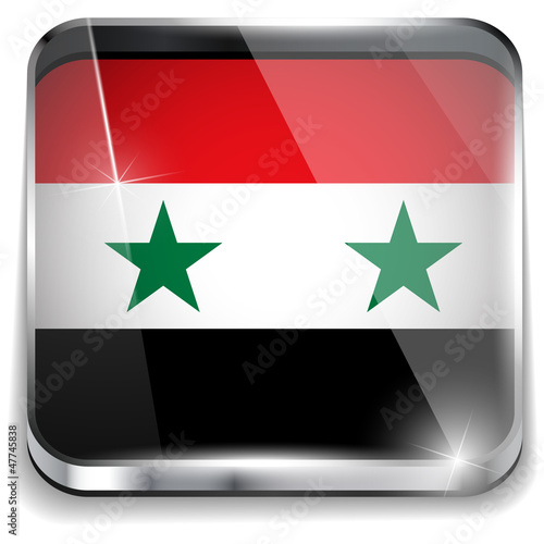 Syria Flag Smartphone Application Square Buttons