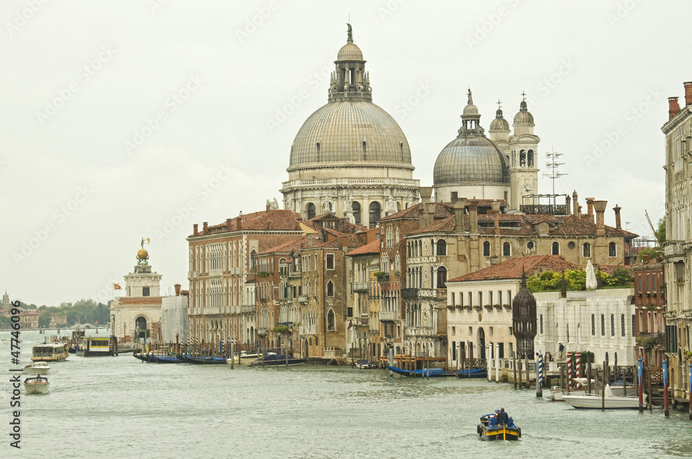 Venice: Santa Maria della Salute church along Grand Canal
