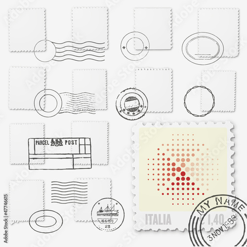 Blank stamps & postmark template