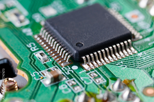 Electronic chip on computer circuit board