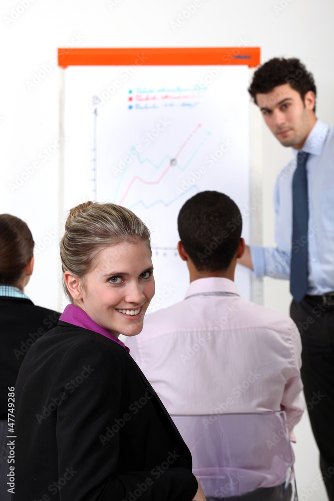 businesswoman on a professional training businesswoman on a professional training