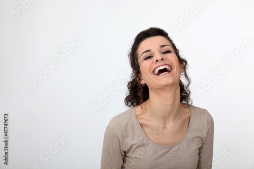 Photos Gorgeous woman laughing out loud