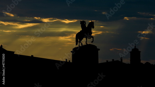 Portugal Ducal Palace in Vila Vicosa sunbeams photo