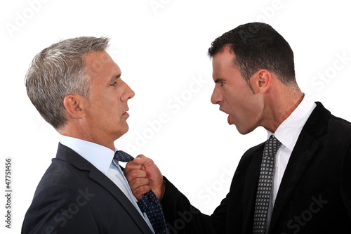 businessmen fighting