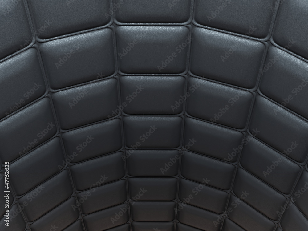 Black leather pattern arch shape with rectangles Black leather pattern arch shape with rectangles