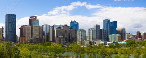 The City of Calgary Skyline at Sunrise