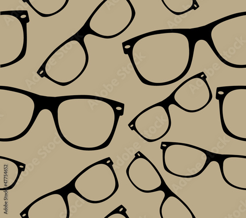 glasses Seamless pattern retro sunglasses. vector background