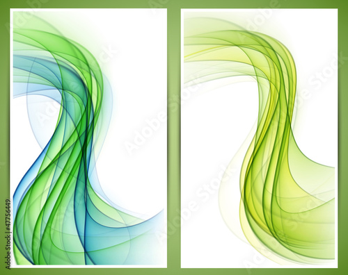 Abstract smoke wavy banners.