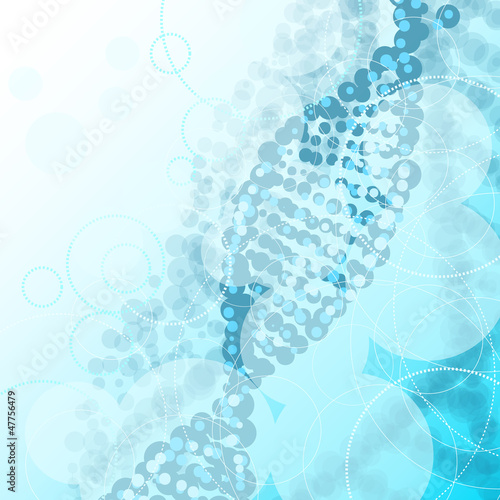 a dna in medical colour background